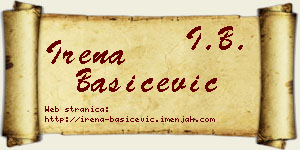 Irena Bašičević vizit kartica